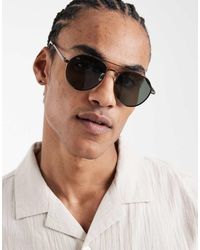 Jack & Jones - Occhiali Da Sole Modello Aviatore Neri - Lyst