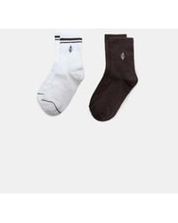 Stradivarius - – 2er-pack gestreifte und bestickte socken - Lyst