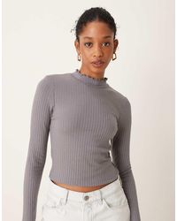 Jdy - High Neck Long Sleeve Top - Lyst
