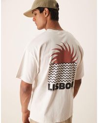 SELECTED - Oversized T-shirt With Lisbon Back Print - Lyst