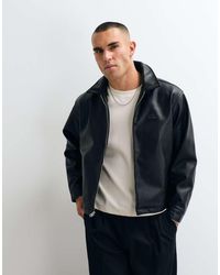 Obey - Workman Faux Leather Jacket - Lyst