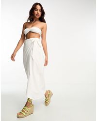 Vero Moda - Sarong Maxi Beach Skirt - Lyst