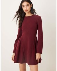 ASOS - Supersoft Long Sleeve Godet Mini Dress - Lyst