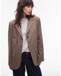 TOPSHOP - Single Button Tailored Blazer - Lyst
