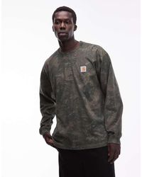 Carhartt - Camiseta De Manga Larga Y Corte Suelto Con Estampado De Camuflaje Camo Combi De - Lyst