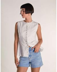 Glamorous - Slim Fit Stretchy Denim Short - Lyst