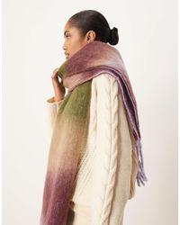 ASOS - Woven Scarf With Brushed Stripe Design - Lyst