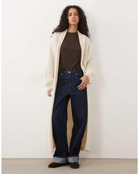 Miss Selfridge - Maxi-length Cardigan With Lace Cuff Detailing - Lyst