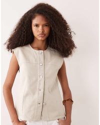 Barbour - Daya Co-ord Relaxed Overdyed Denim Vest - Lyst