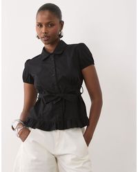 Motel - Closie Puff Sleeve Blouse - Lyst