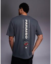 ASOS - Relaxed T-shirt With Text And Emblem Spine Graphic - Lyst