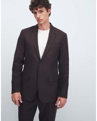 Abercrombie & Fitch - Linen Blend Slim Fit Single Breasted Blazer Co-ord - Lyst
