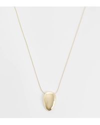 ASOS - Asos Design Curve Necklace With Small Clean Oval Pendant - Lyst