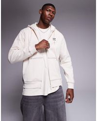 adidas Originals - Trefoil Essentials Zip Through Hoodie - Lyst