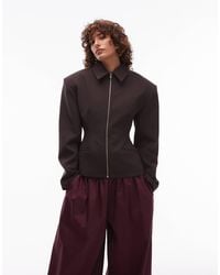 ASOS - Tailored Sculpted Cinch Waist Zip Through Jacket - Lyst