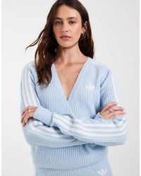 adidas Originals - X Jennie Knitted Wrap Cardigan - Lyst