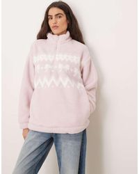 Hollister - Gilly Hicks Quarter Zip Teddy Sweater - Lyst