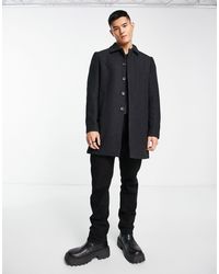French Connection - Single Breasted Collar Coat - Lyst