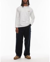 Carhartt - Pantalones Oscuro De Corte Suelto Og Single Knee De - Lyst