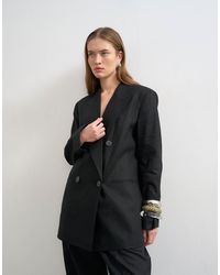 TOPSHOP - Linen Chuck On Blazer - Lyst