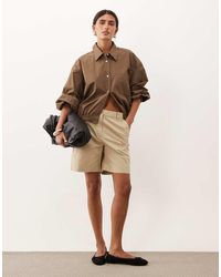 GANT - High Waist Mom Shorts - Lyst