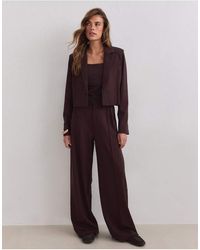 Aim'n - Pantaloni Sartoriali Relaxed Luxe Color Cioccolato - Lyst