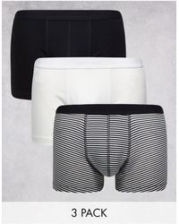 ASOS - 3 Pack Trunks With Stripe Detail - Lyst