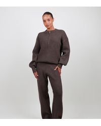SIMMI - Petite Ribbed Knitted Trousers - Lyst