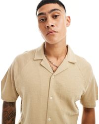 Jack & Jones - Oversized Textured Revere Collar Shirt - Lyst