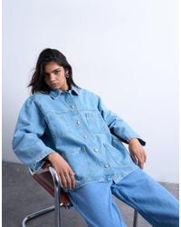 TOPSHOP - Denim Worker Jacket - Lyst