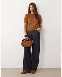 ASOS - Knitted Baby Tee With Wool - Lyst