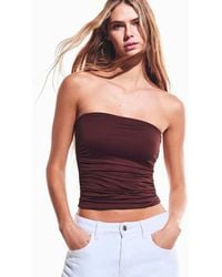 Bershka - Ruched Bandeau Top - Lyst