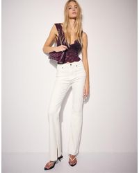 Stradivarius - Wide-strap Lace Top - Lyst