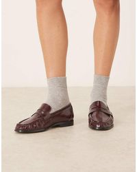 ASOS - Minnie Ruched Detail Loafer - Lyst