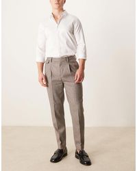 ASOS - – elegante, schmal zulaufende wollmix-hose - Lyst