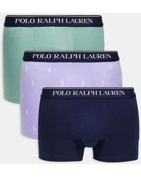 Polo Ralph Lauren - 3 Pack Logo Waistband Trunks - Lyst