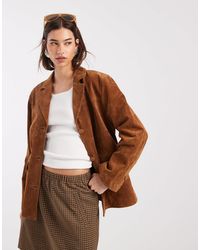 laagam - Maira Real Suede Long Jacket - Lyst