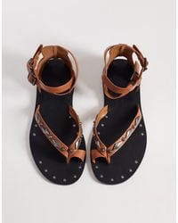 ASOS - Ferris Studded Gladiator Flat Sandals - Lyst