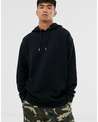 ASOS Longline Oversized Hoodie - Black