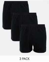 ASOS - Pack De 3 Calzoncillos Bóxer Negros De - Lyst