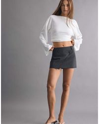 Stradivarius - Crossover Mini Skort - Lyst