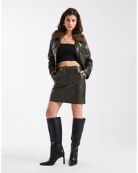 New Look - Co-ord Pu Croc Printed Mini Skirt - Lyst