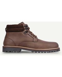 OFF THE HOOK - Hanks Leather Lace-Up Worker Boots - Lyst