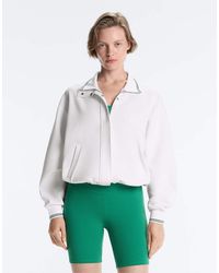 Oysho - Cotton Piqué Jacket With Piping - Lyst