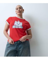 ASOS - Asos Design Disney Curve Ringer Baby Tee With Marie - Lyst