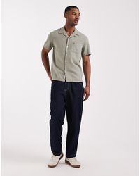 Tommy Hilfiger - Linen Blend Camp Collar Short Sleeve Shirt - Lyst