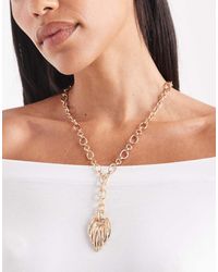 Accessorize - Collana Lariat Dorata Con Ciondolo A Forma Di Cuore - Lyst