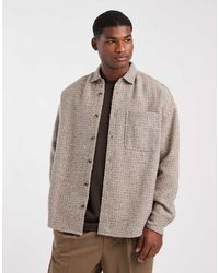 ASOS - Volume Oversized Boucle Shirt - Lyst