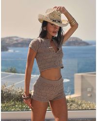 SIMMI - Crochet Knit Mini Shorts - Lyst