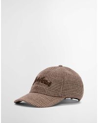 Barbour - Kirklees Tweed Check Logo Cap - Lyst